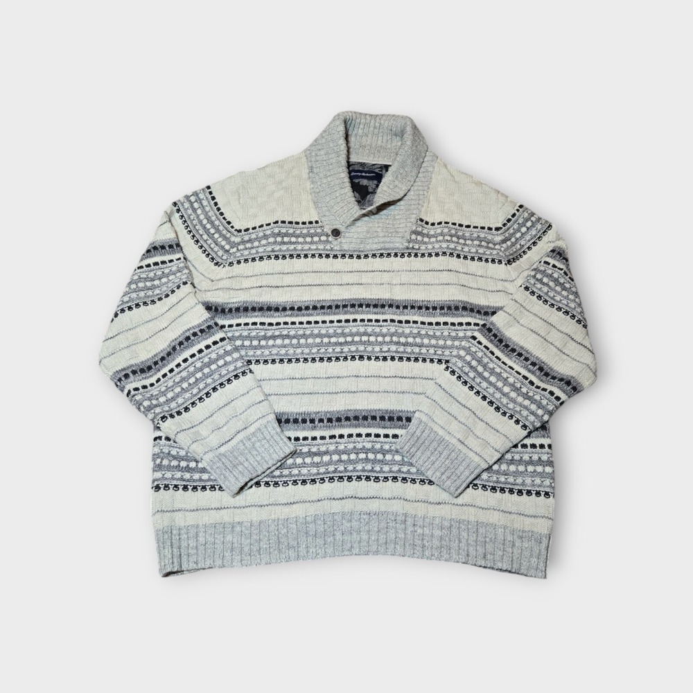 Tommy Bahama Mogador Island Shawl Sweater Fisherman Size XL